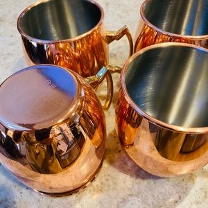 New set of 4 Moscow Mule COPPER  Mugs.